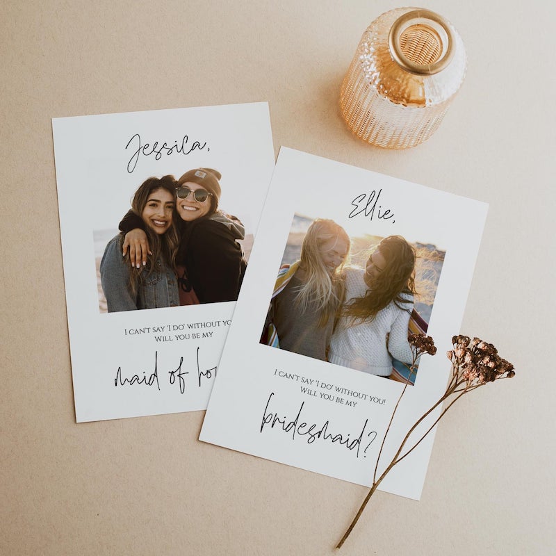 Photo Bridesmaid Proposal Template Printable Card