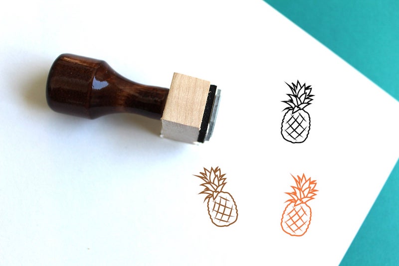 Pineapple Rubber Stamp