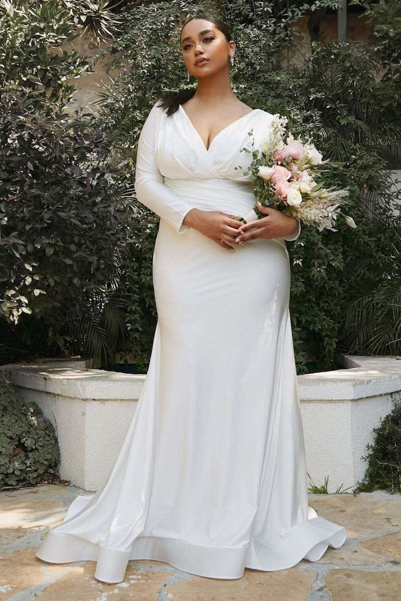 Plus Size Elegant Modern Wedding Dress