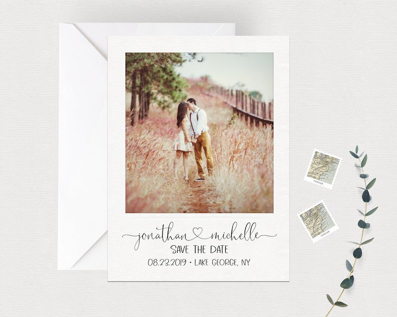 Polaroid Style Save the Date Magnet or Card