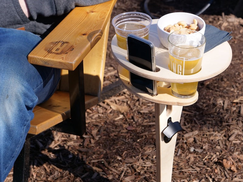 Portable Drink and Snack Yard Table
