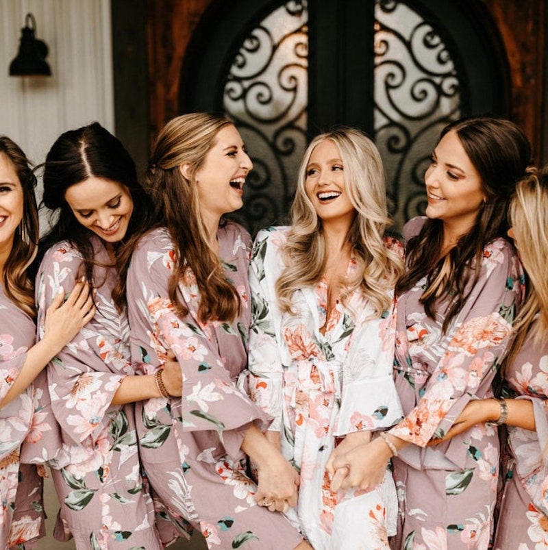 Ruffle Floral Bridesmaid Robes