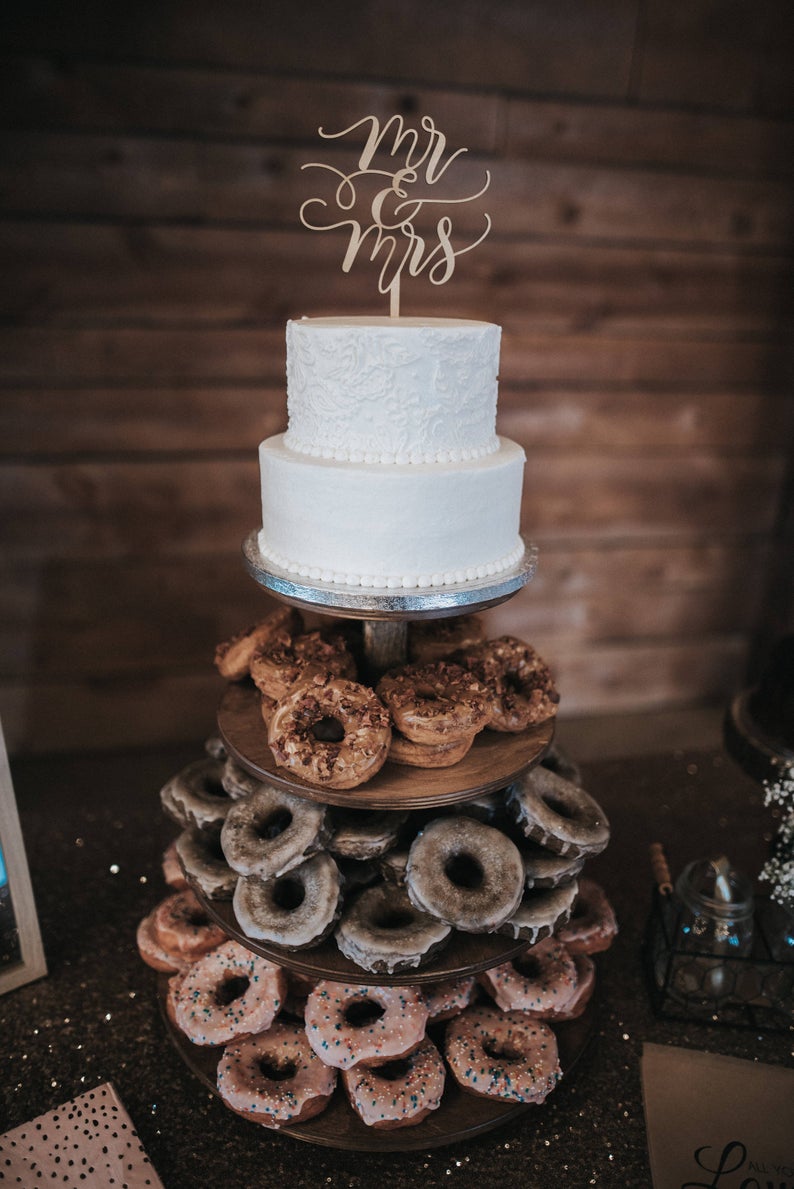 Rustic Wood Donut Stand