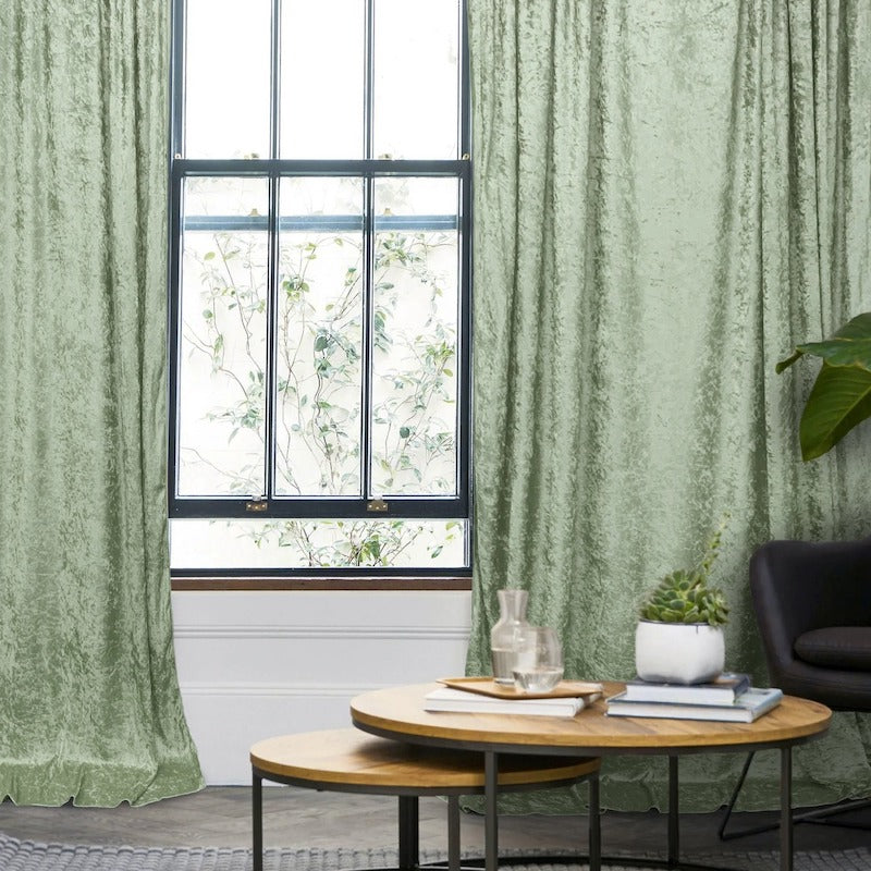 Sage Green Velvet Event Drapery