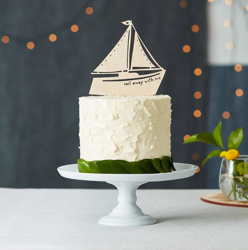 Sail Away With Me Cake Topper