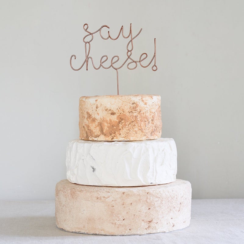 Say Cheese Wedding Cheese Cake Topper