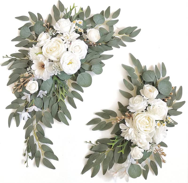 Set of Faux Flower Swags for Wedding