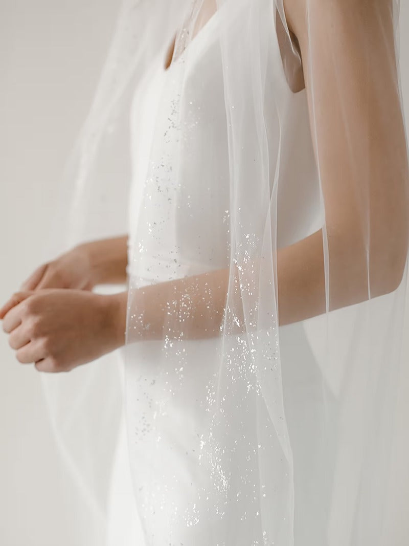 Silver Flake Bridal Veil