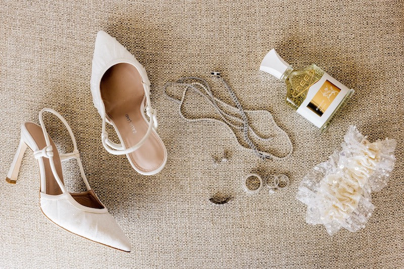 Simone Biles Bridal Heels and Bridal Garter