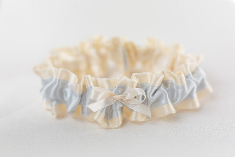 simple something blue garter for bride