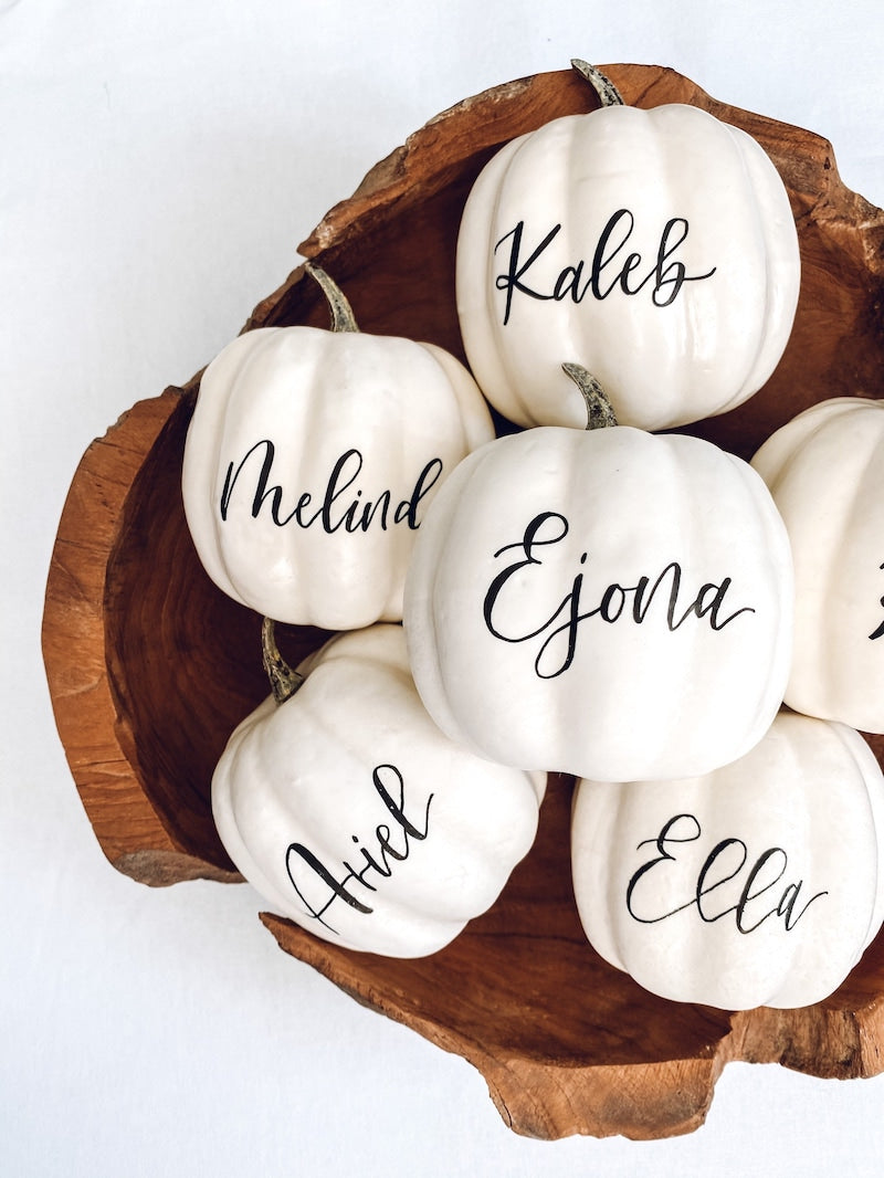 Small Personalized Pumpkin Placecard