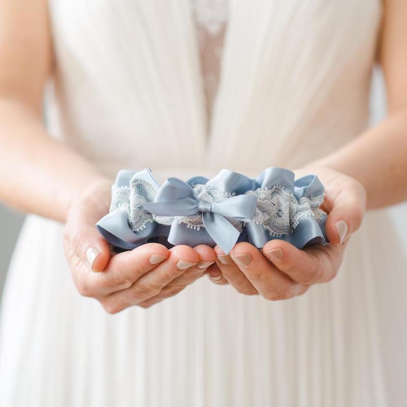Something Blue Wedding Garter Bridal Shower Gift Idea