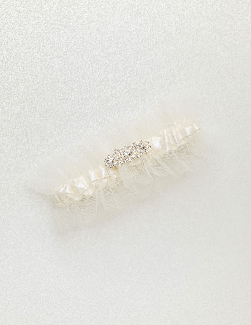 Sparkle Wedding Garter w Tulle & Satin