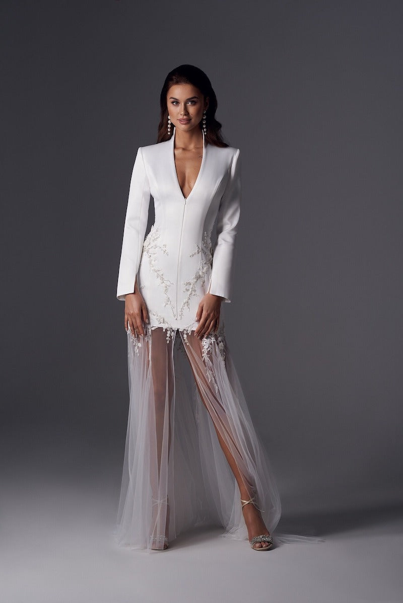 Suit Inspired Alternative Wedding Dress