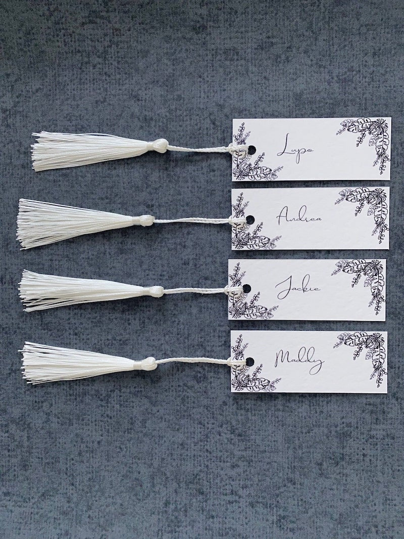 Tassel Place Cards for Wedding Table