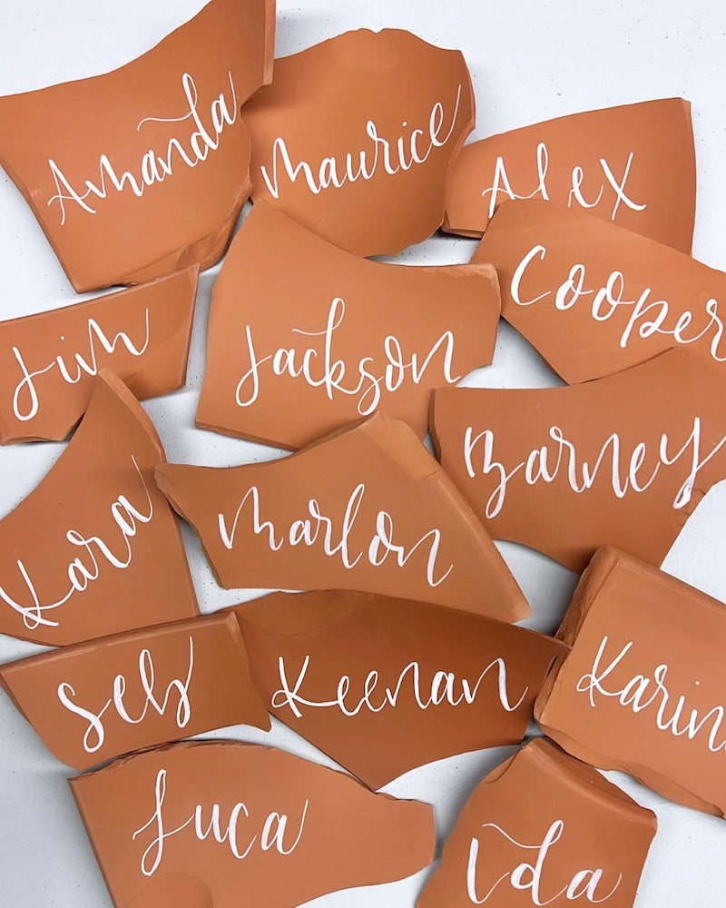 Terracotta Place Cards