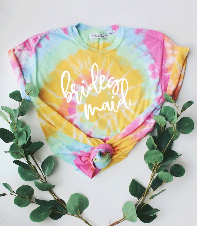 Tie Dye Bridesmaid Tee Shirt