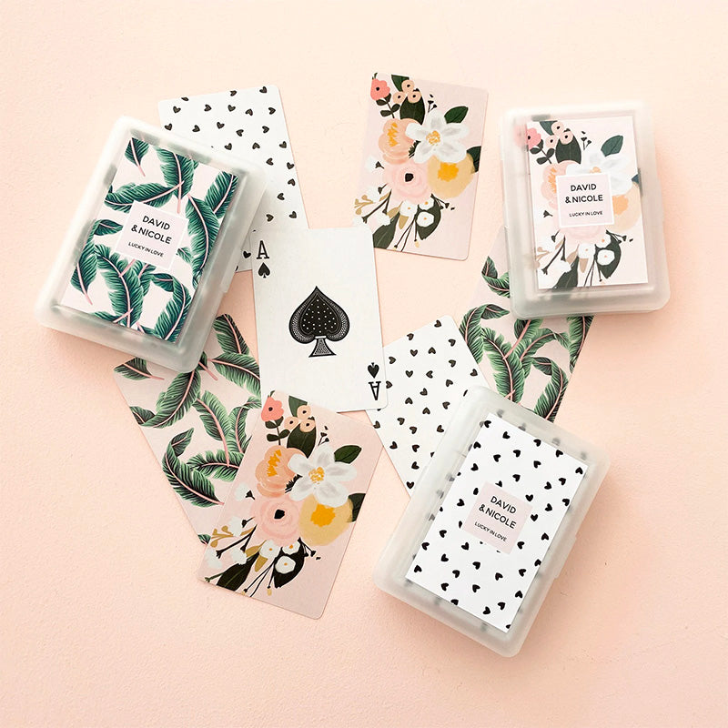 Tropical Playing Cards Wedding Favor