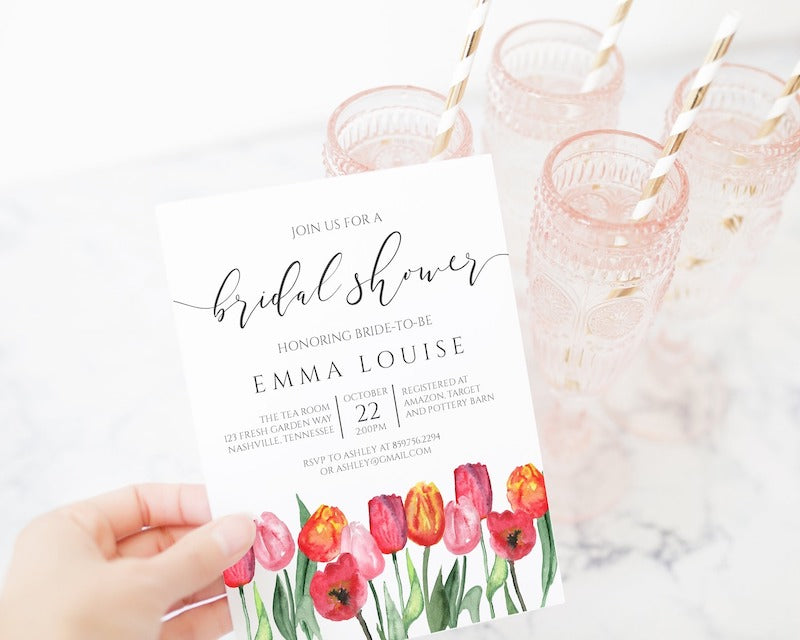 Tulip Bridal Shower Invitation