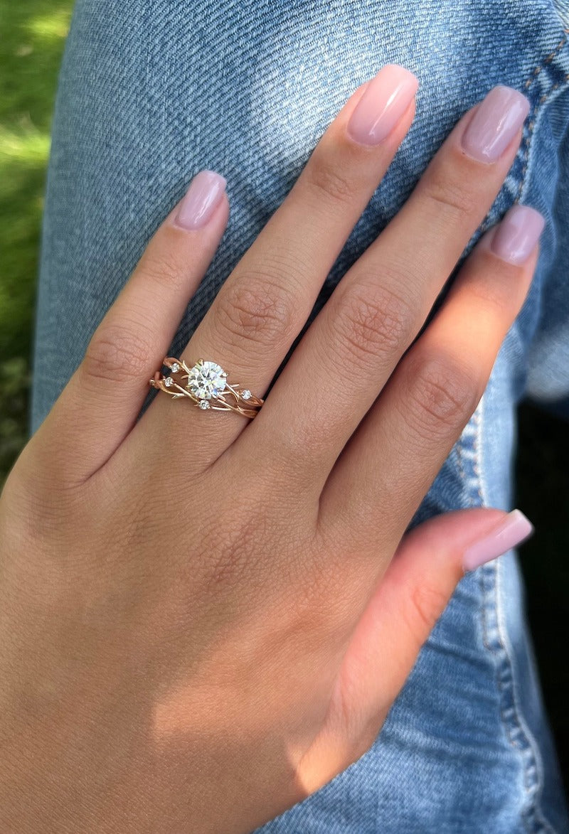 Twig Engagement Ring Set
