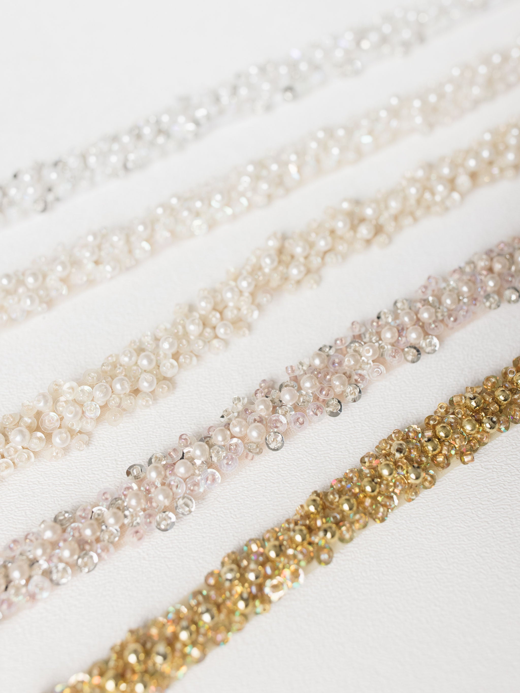 ultimate luxury wedding garter set with sparkles, pearls & beads handmade by expert garter designer The Garter Girl