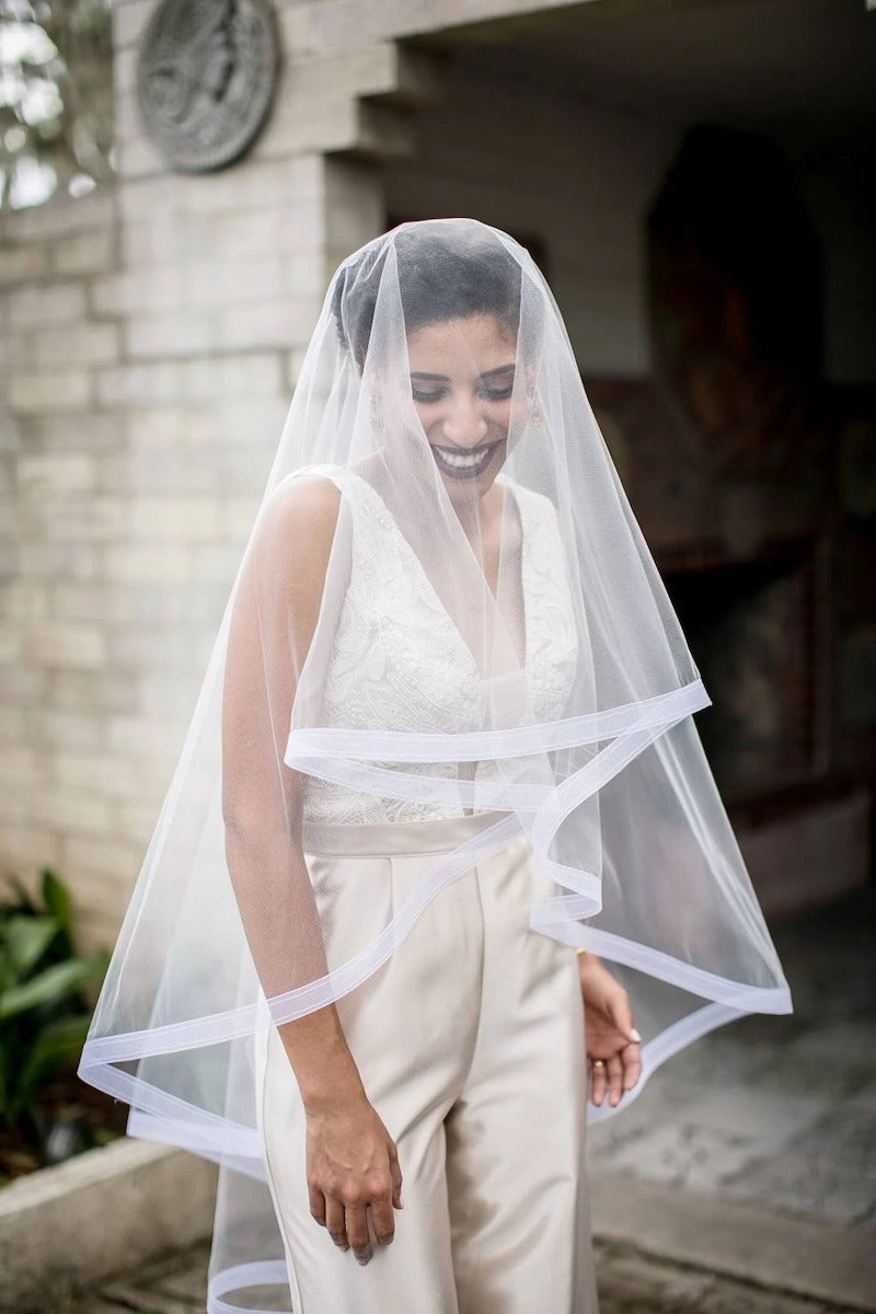 Unique Bridal Drop Veil