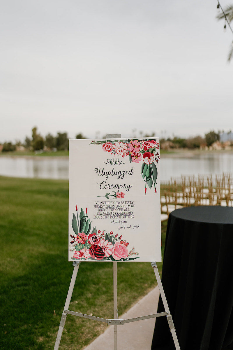 Unplugged Wedding Ceremony Sign