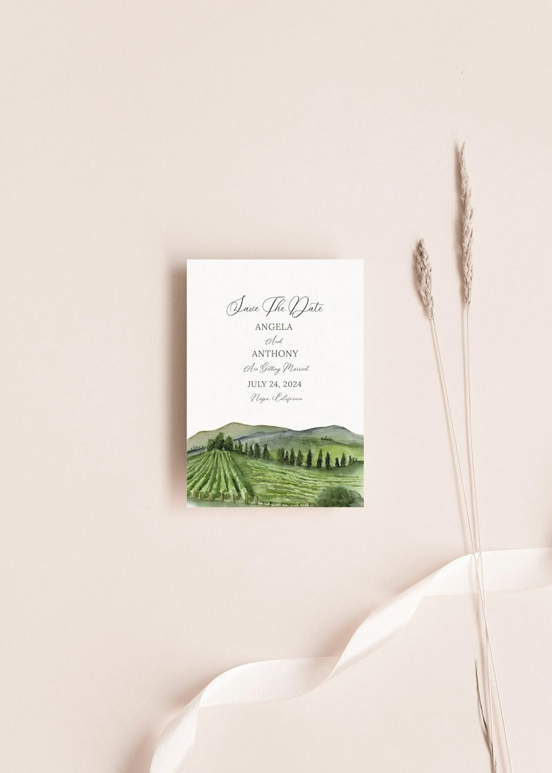 Vineyard Wedding Save The Date