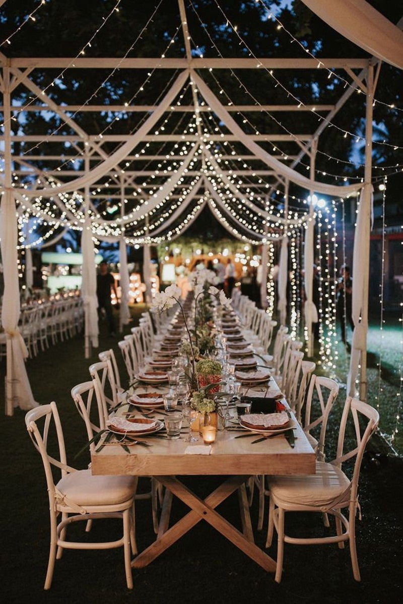 Backyard Wedding Reception Ideas With String Lights Oh Best Day Ever