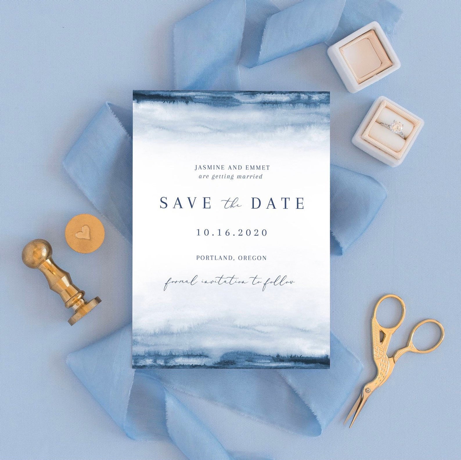 Watercolor Save the Date Printable