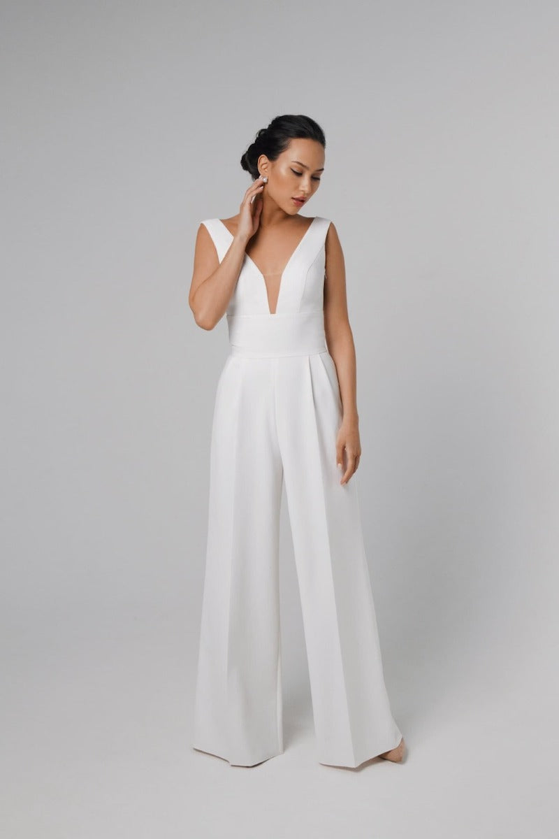 Jumpsuit White Pant Outfit Evening Dresses 2020 Sexy V Neck Appliques Black  Girls Plus Size Prom Dress With Train Long Sleeve - Evening Dresses -  AliExpress