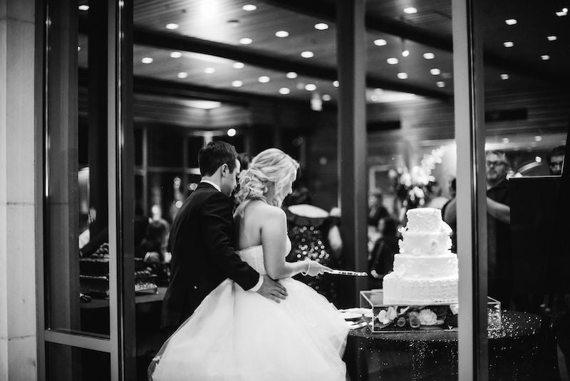 Bride and Groom Cake Cutting