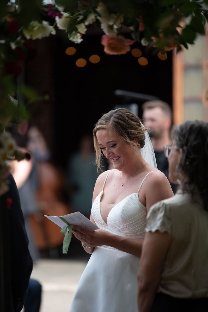 Wedding Ceremony Bride with Vow Book