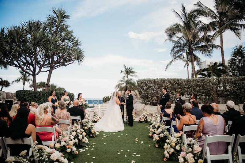 Wedding Ceremony for Elegant Tropical Wedding