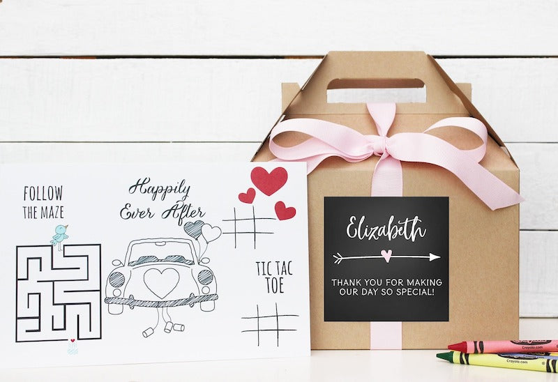 Wedding Coloring Boxes for Kids