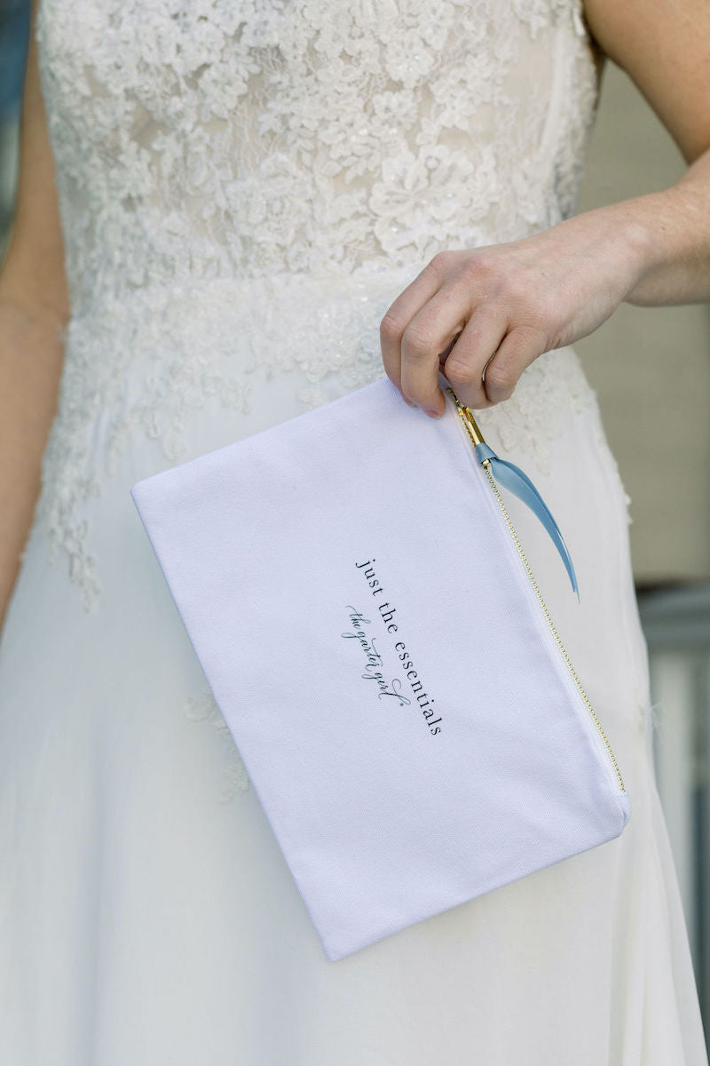 Wedding day emergency kits, bridal fashion essentials bags - by The Garter Girl
