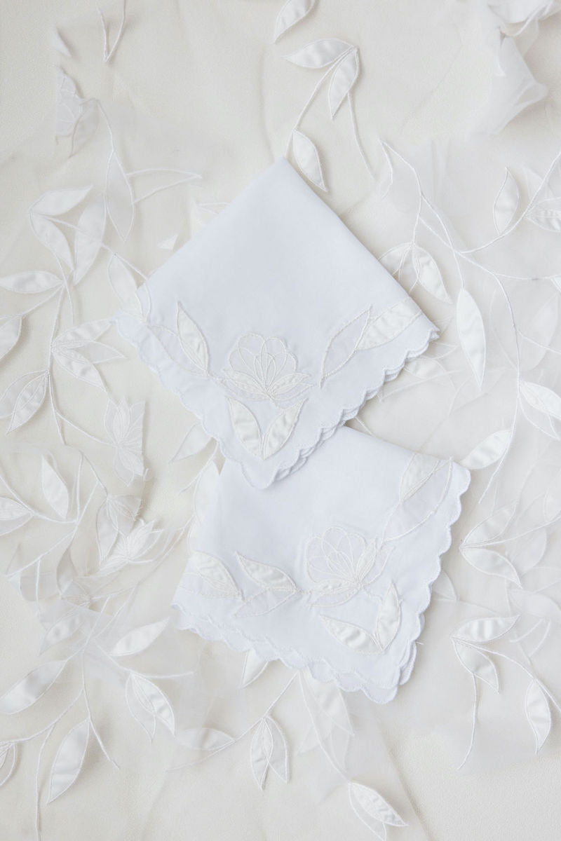 Wedding Handkerchiefs Made From Dress for Grandmothers by The Garter Girl