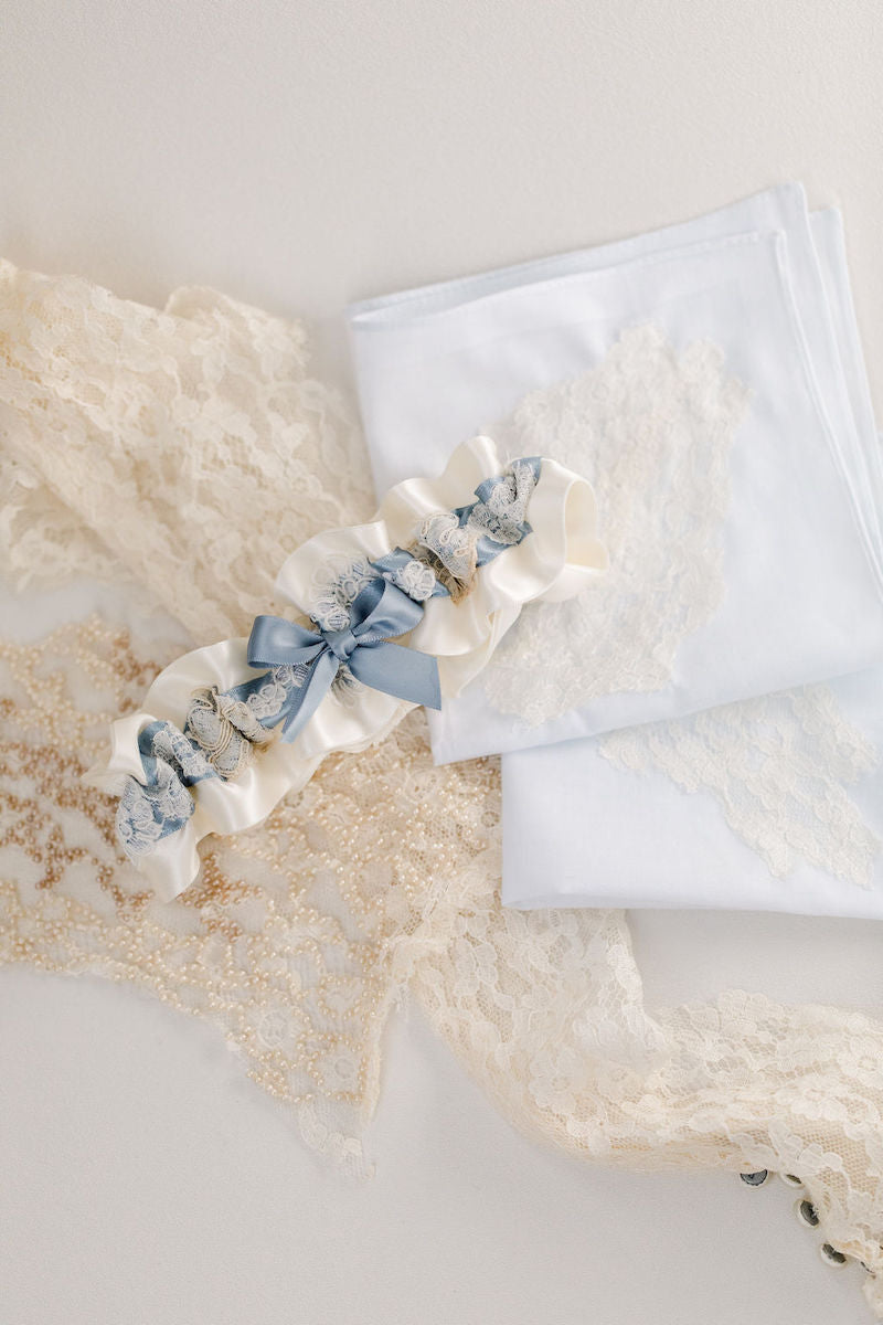 handkerchiefs made from bride's grandmother's wedding dress