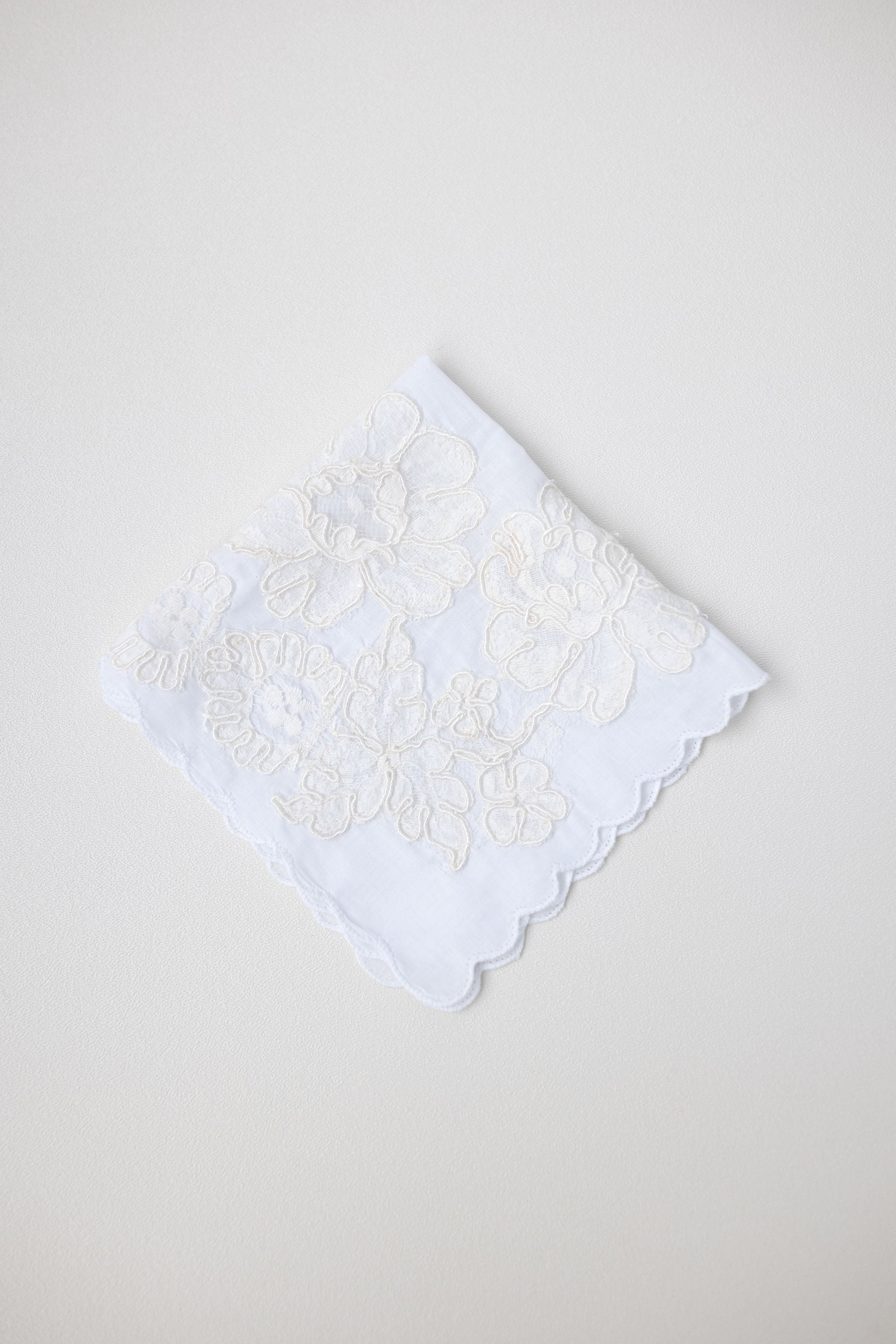 wedding handkerchief heirloom handmade from mom's wedding dress by The Garter Girl