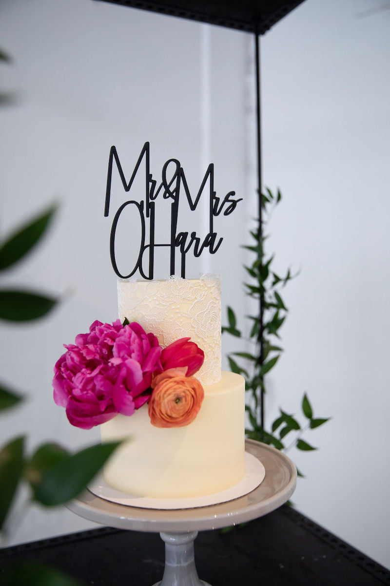 Wedding Reception Custom Cake Topper