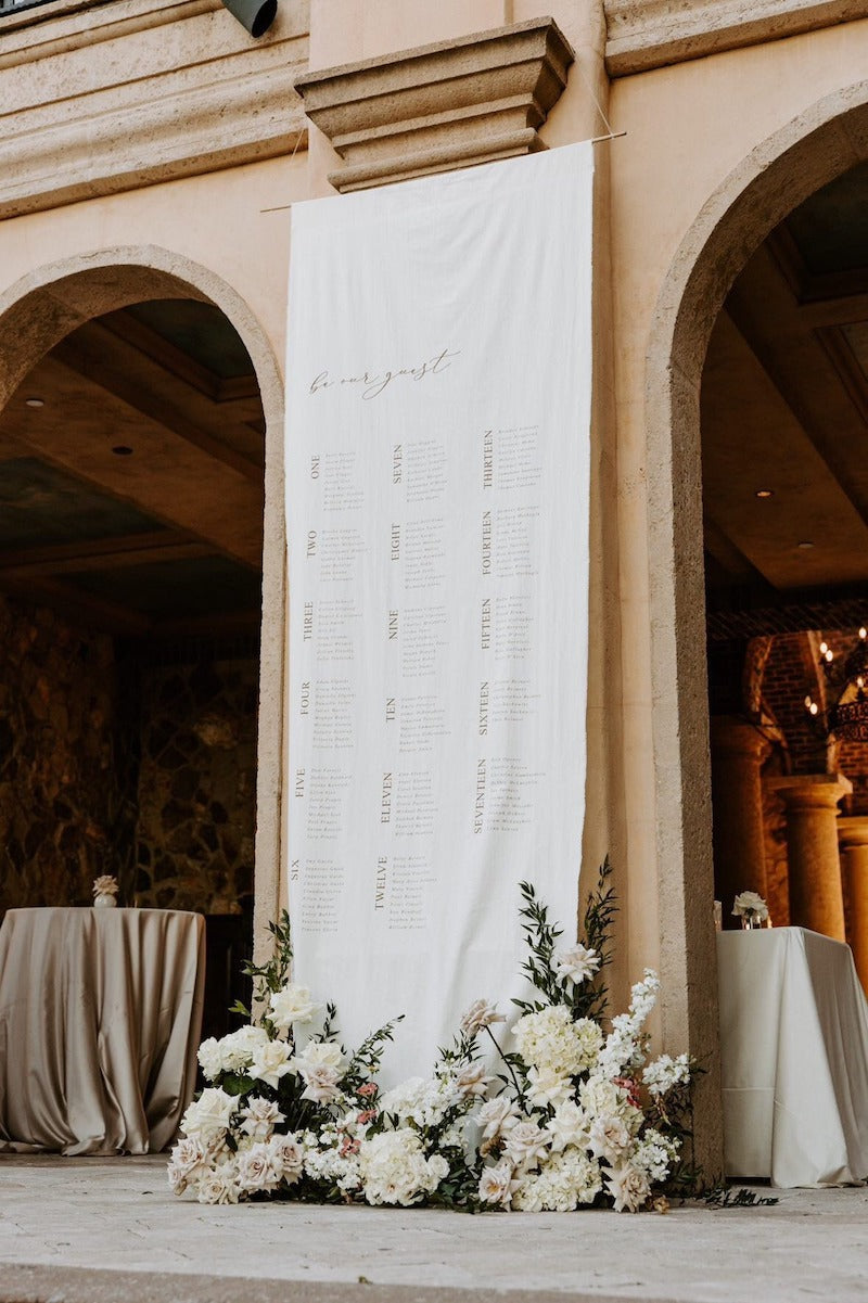 Wedding Seating Chart Banner