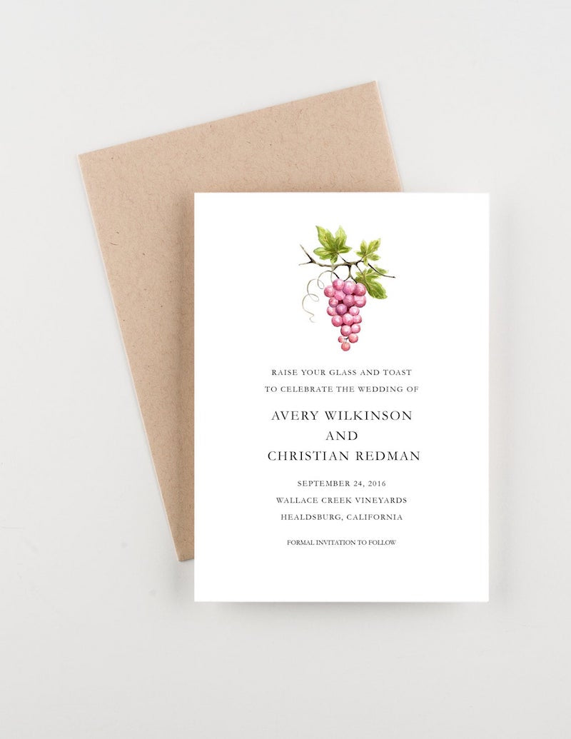 Vineyard Winery Rehearsal Dinner Invitation