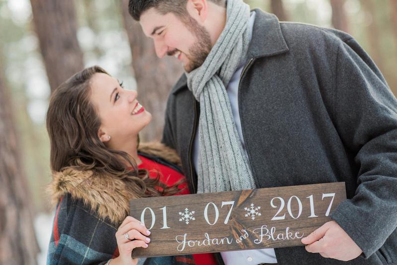 Winter Wedding Date Sign