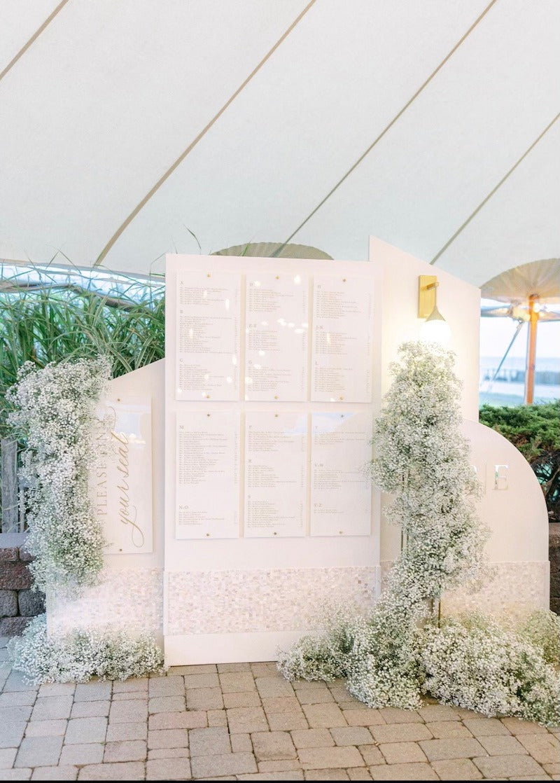 Wood Backdrop Panels Set for Wedding Table Assignment Wall