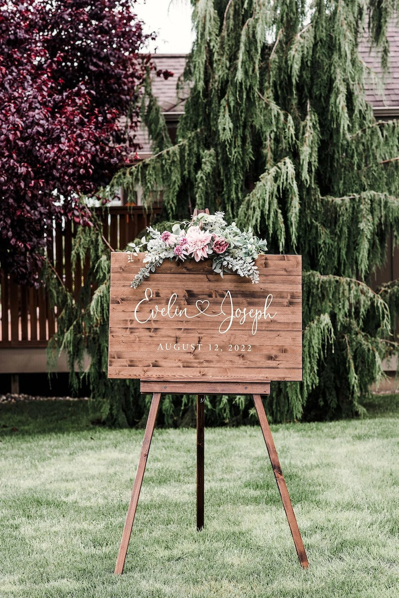 Wood Wedding Welcome Sign