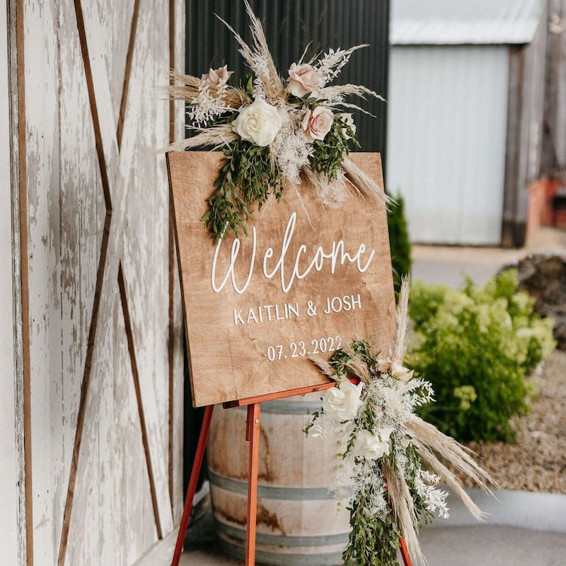 Wood Wedding Welcome Sign