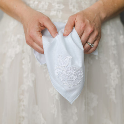 lace handkerchief wedding dress