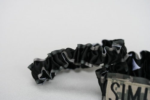 Custom Black Hawk Military Bridal Garter