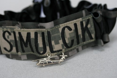 Custom Military Name Tag Wedding Garter