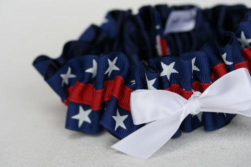 Custom Patriotic Wedding Garter